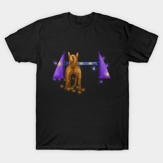Dog agility at the start line T-Shirt by Antiope